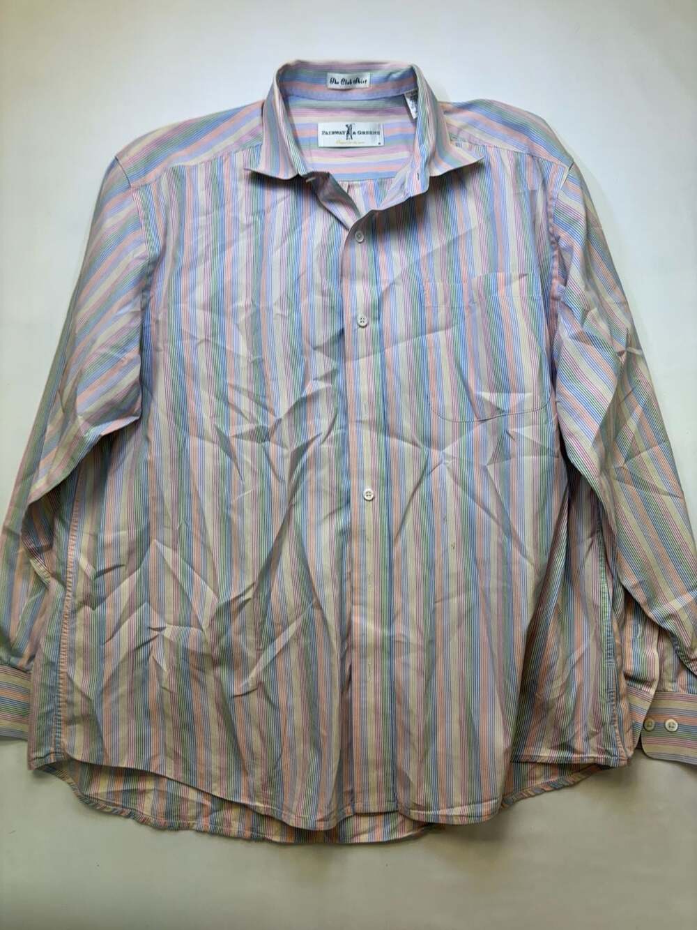 Fairway & Greene The Club Shirt Multicolor Striped Long Sleeve Button-Up Shirt